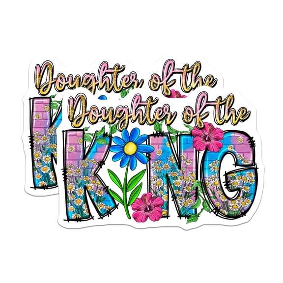 (2 Pack) Daughter of the King Magnets - Faith Based Decor - Inspirational Christian Art - 5 Inches On Longest Side - Thick Durable Magnet - Made in USA - MAG27676