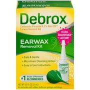 2 Pack Debrox Drops Earwax Removal Aid Kit - 15 ml Drops with Bulb Syringe Each