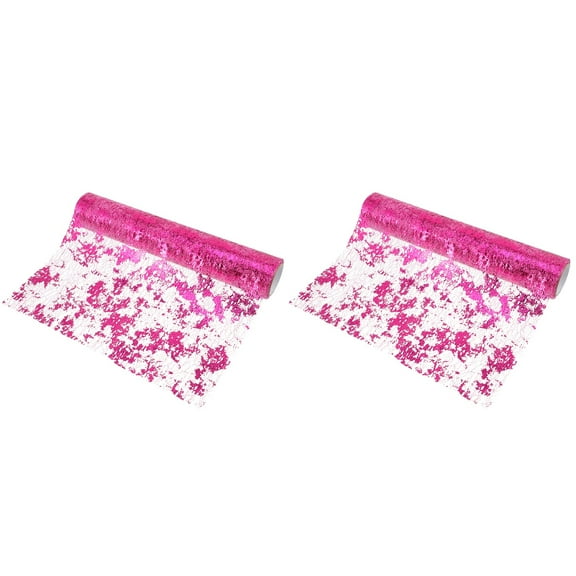 unbranded 2pcs Table Runner Wedding Table Decor Dining Table Decoration Gauze Table Runner
