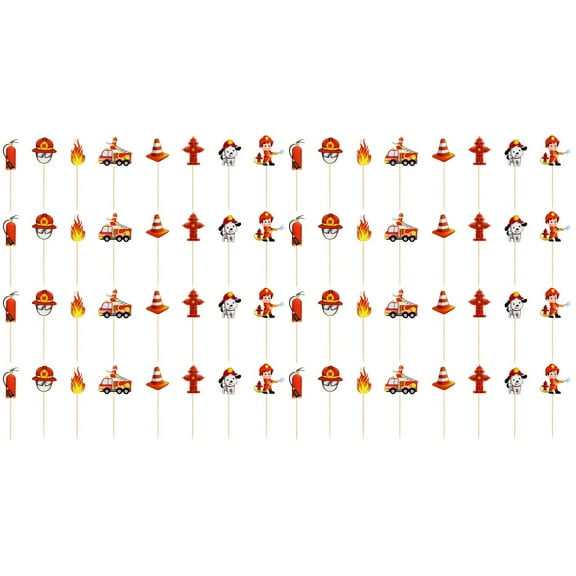 2 Pack Decorations Fire Hydrant Firefighter Birthday Cake Attractive Unique