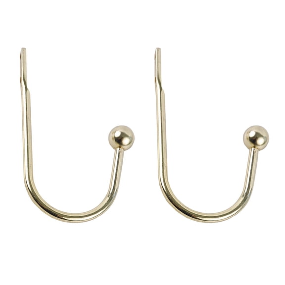 2 Pack Decorative Curtain Holdbacks, 6.1 Inch Metal Curtain Tiebacks Wall Mounted, White Modern Drapery Holder Hooks with Hardware, No Drill Wall Hooks for Drapes Towels