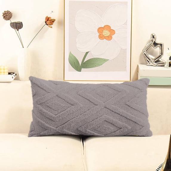 2 Pack Decorative Pillow Cover 20x12 Inch - One Sided Pattern Cushion Cover for Sofa, Living Room, Bedroom, Soft Polyester Throw Pillow Case, Quirky Design Home Decor, Solid Color Options
