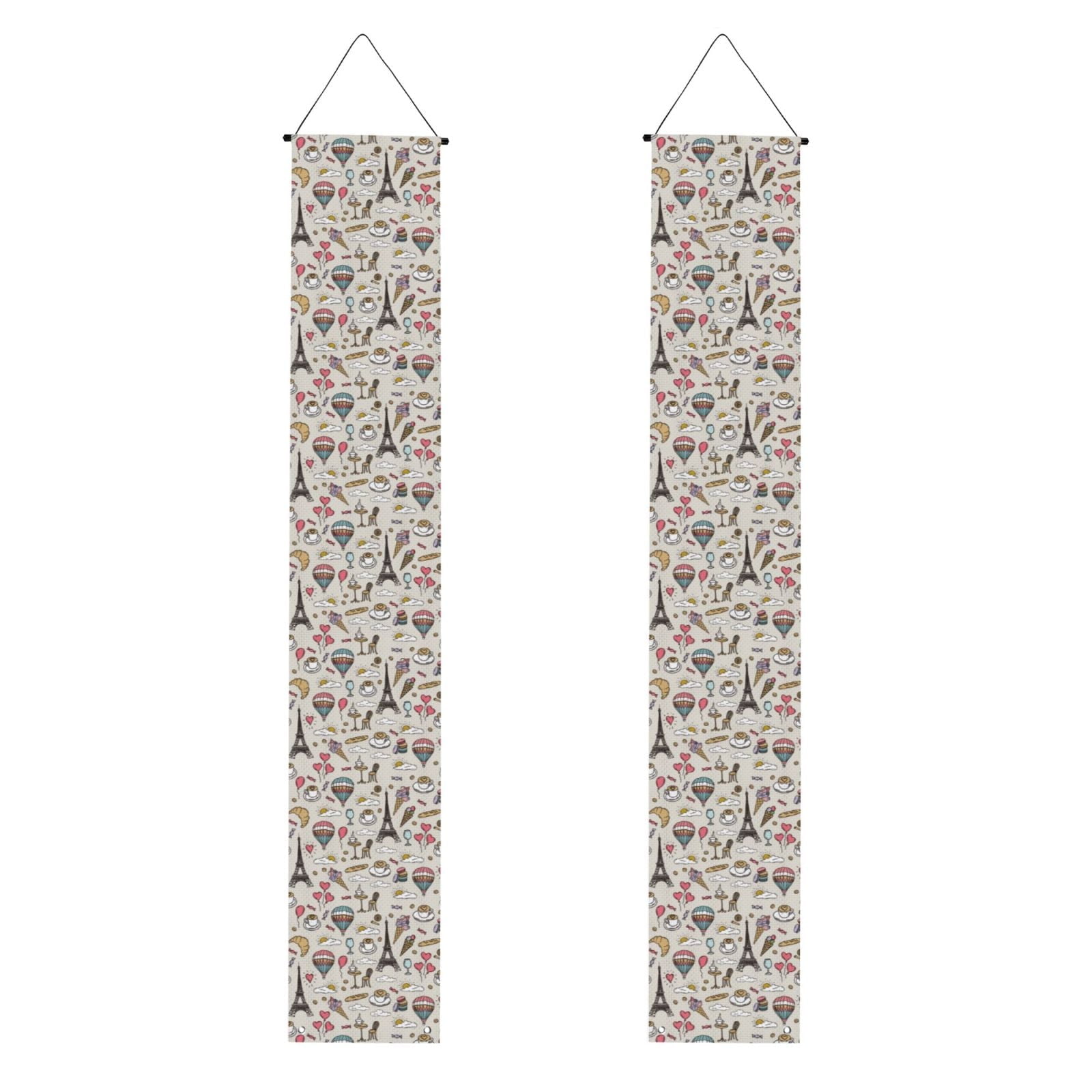 2 Pack Decorative Porch Banner 70.911.8in Robust And Easy To Install Graduation Decorations For College High School Or Children'S Parties Paris Valentine'S Day Eiffel Tower