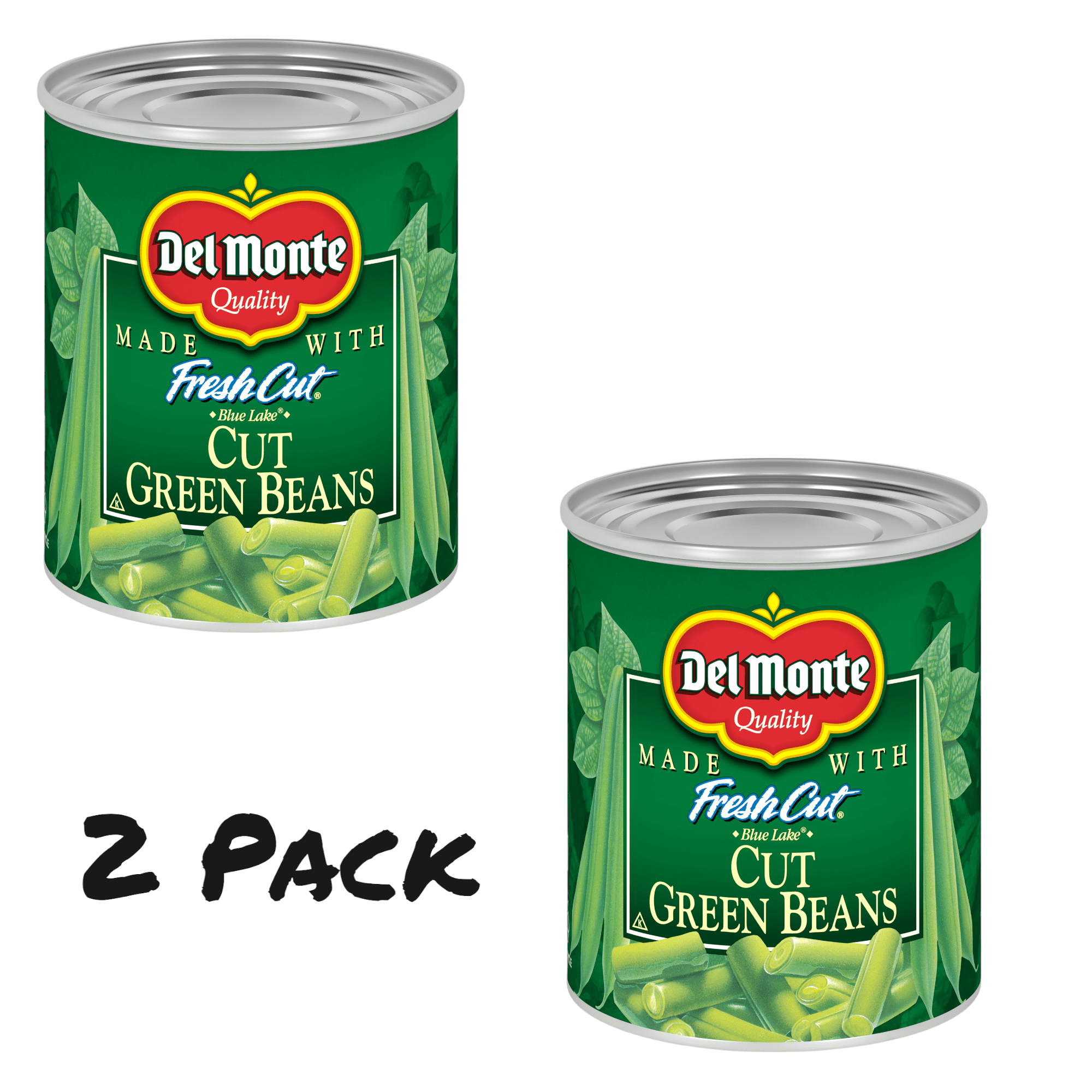 Del Monte Cut Green Beans, Canned Vegetables, 8 oz, 2 Pack - Walmart.com