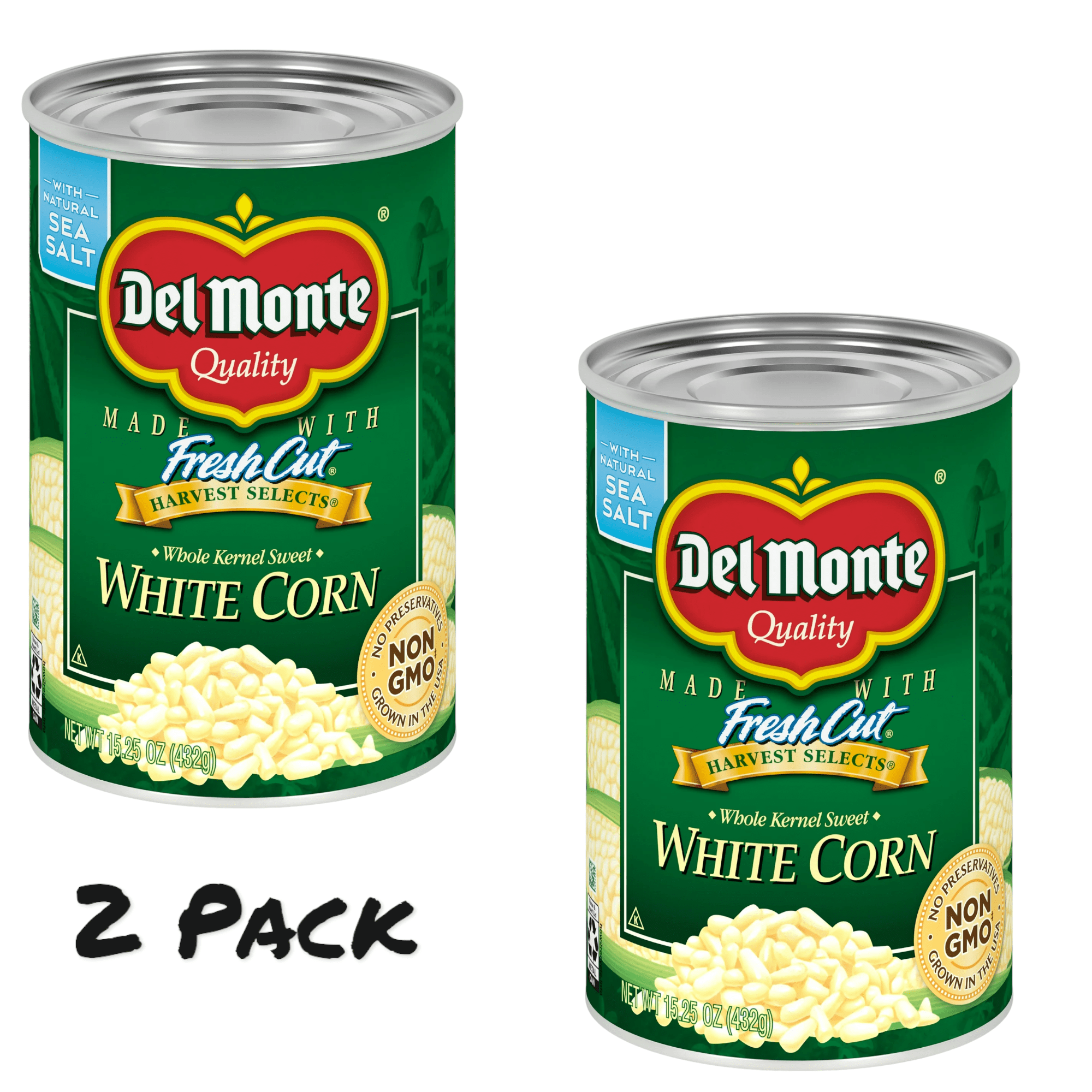 MICRODIET CORN ２箱(7×2) PACKS 2 Pack ) Del Monte Sweet White Whole Kernel Corn, 15.25 oz Can