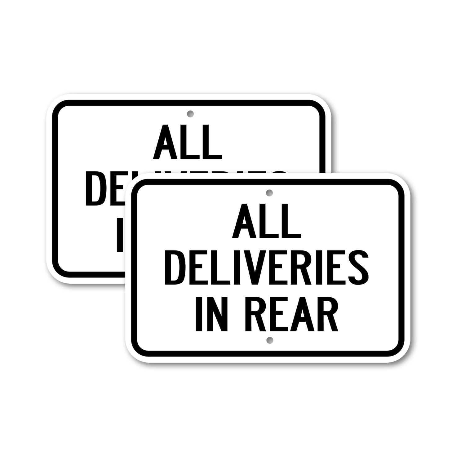 (2 Pack) All Deliveries In Rear | 12