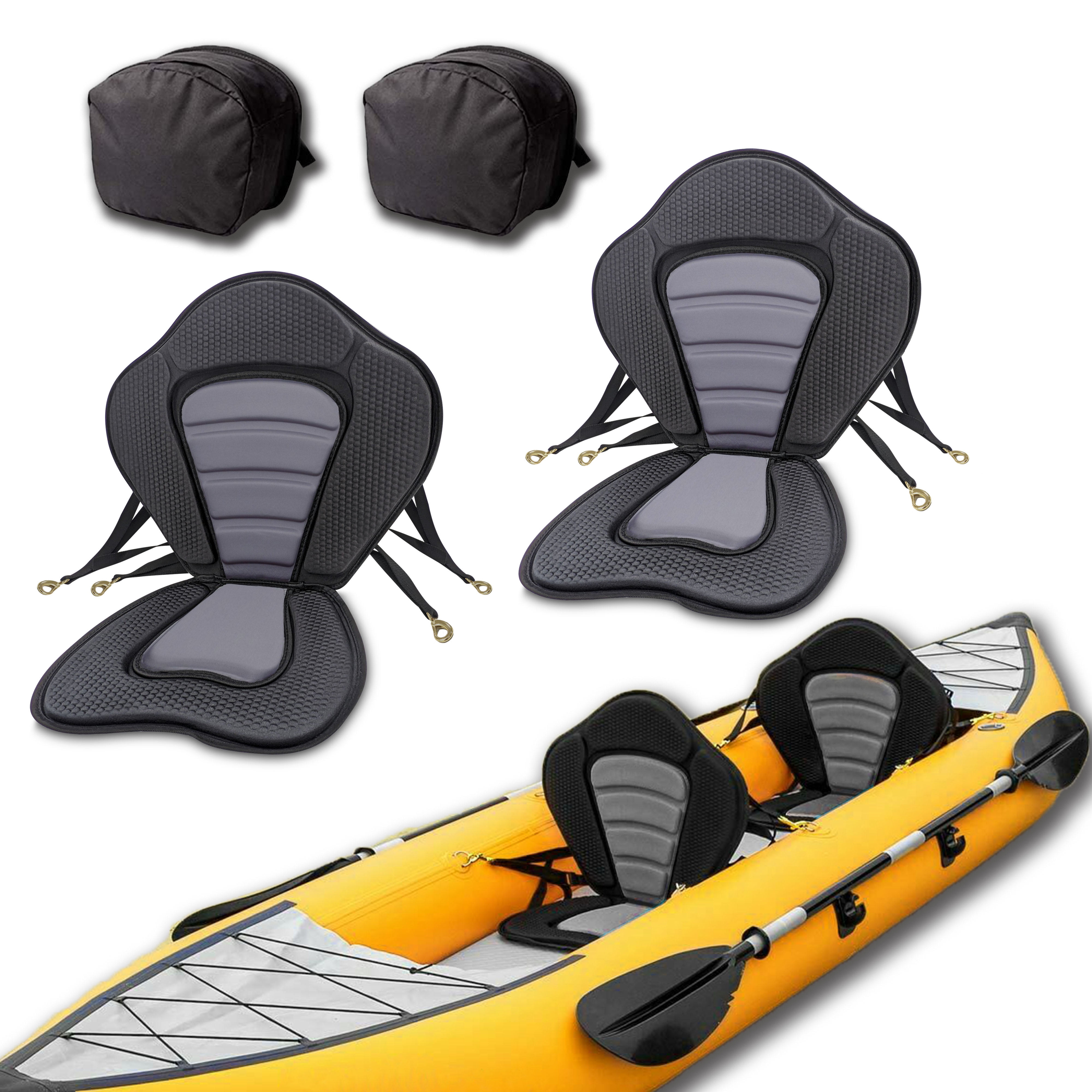 2 Pack Deluxe Padded Inside Kayak Seat with Back Support for sit on top for  Kayak and Inflatable Stand Up Paddle Board, Fishing Boat Seat. Detachable