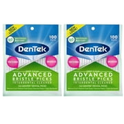 2 Pack - DenTek Deep Clean Advanced Bristle Picks, Removes Food & Plaque, 100 Count