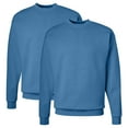 thumbnail image 1 of 2 Pack Denim Blue Hanes ComfortBlend EcoSmart Fleece Crew Neck Pullover, 1 of 1