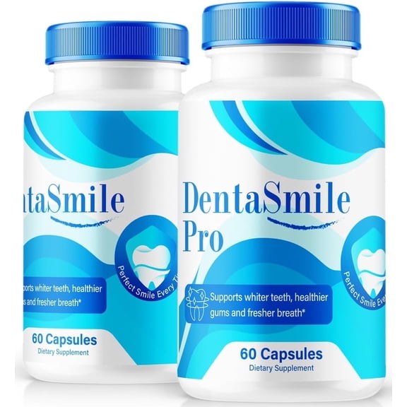 (2 Pack) DentaSmile Pro - Official Oral Probiotic Formula, Denta Smile Pro Dental Wellness Capsules, All Natural Support For Healthy Teeth And Gums, Dental Smile Pro Oral Care (120 capsules)