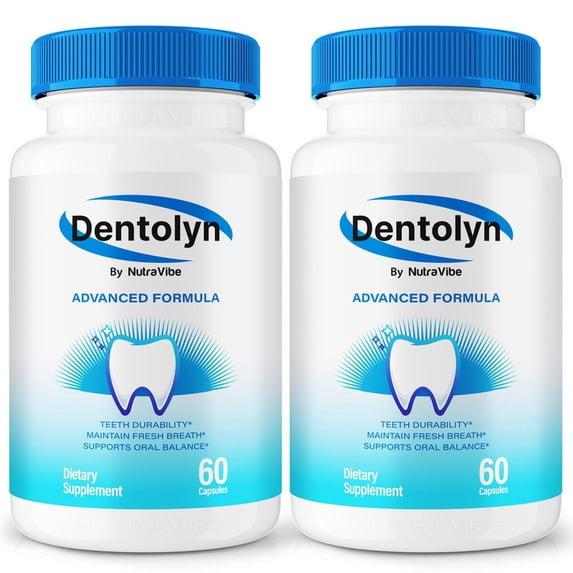 (2 Pack) Dentolyn – Original Dentolyn Formula for Fresh Breath, Teeth and Gum Support, and Oral Wellness | Clean, Easy-to-Swallow Pills for Daily Mouth Care (120 Capsules)