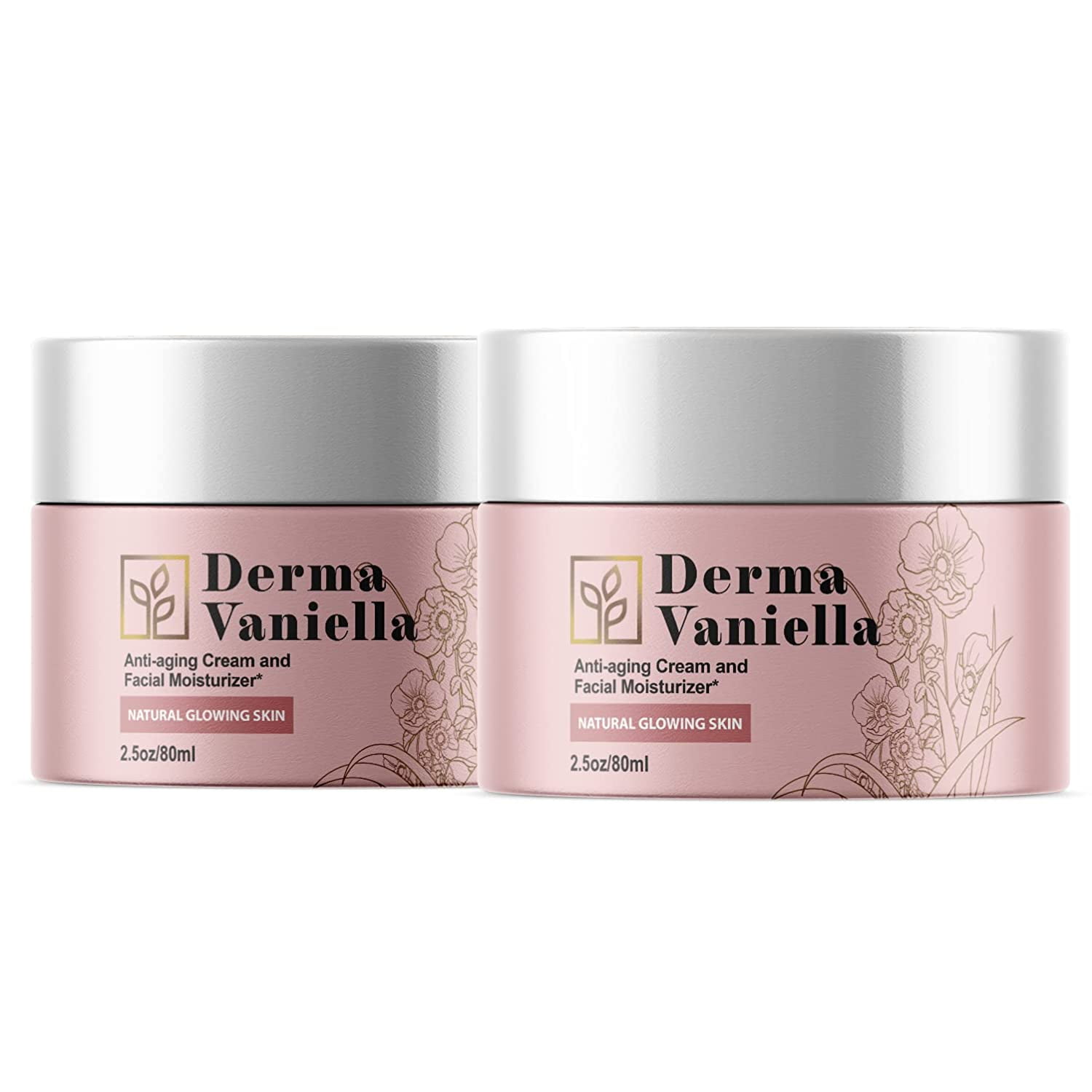 (2 Pack) Derma Vaniella - Anti-Aging Face Cream and Ageless Moisturizer - Ingredients for All Skin Types