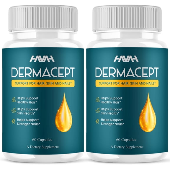 (2 Pack) DermaCept Advanced Formula, DermaCept Supplement (120 Capsules)
