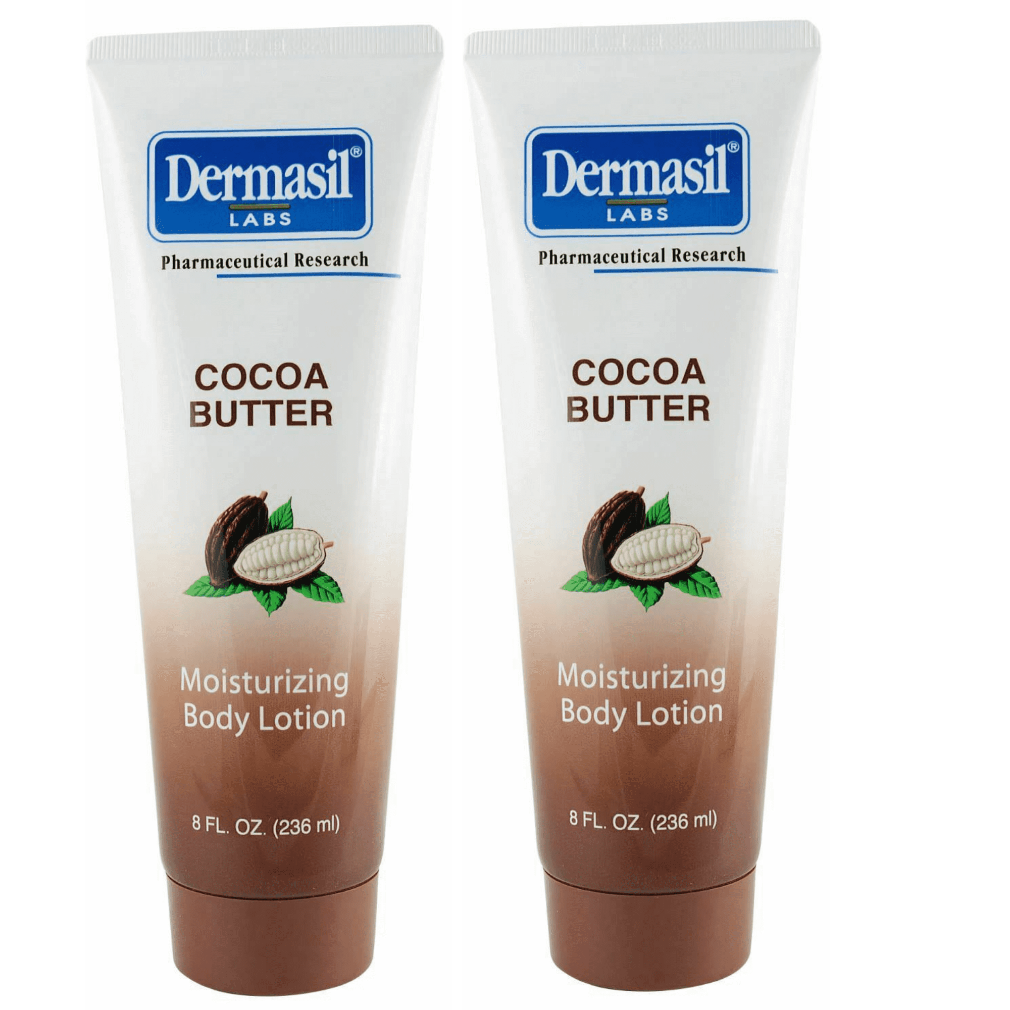 2 Pack Dermasil Cocoa Butter Maximum Hydration Moisturizing Body Lotion 8 fl oz.(236 ml),each