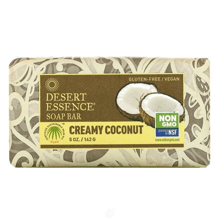 (2 Pack) Desert Essence Bar Soap Creamy Coconut 5oz