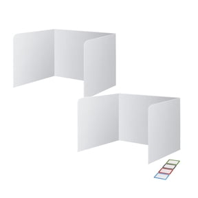 2 Pack Desk Dividers for Students,3-Fold Privacy Screens,Testing Dividers for Classroom Waterproof,Plastic Easy Clean Privacy Shields for Student