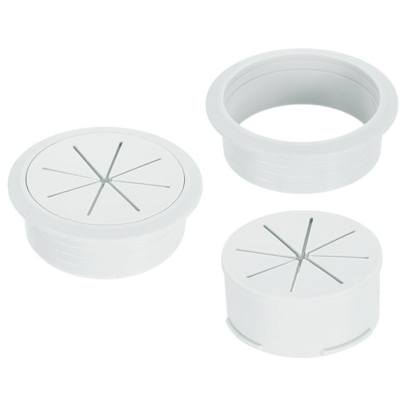2 Pack Desk Grommet, Fit 60mm/2.36" Plastic Cable Hole Cover Bulk Top Hat Grommet Desk Hole Cover, Gray