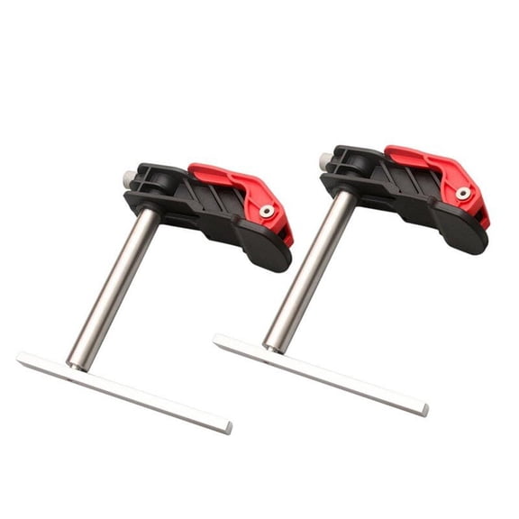 2 Pack Desktop Hold Down Quick Clamps Stainless Steel MFT Table T-Track Guide Rail System Clamps For MFT Table / T-Track / Guide Rail