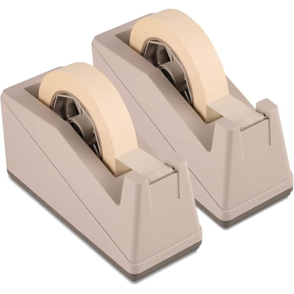 2-Pack Desktop Tape Dispenser Holder with 3-Inch Core - Organizer for Masking, Painters& Heat Transfer Tapes Office & Craft Supplies Accessories