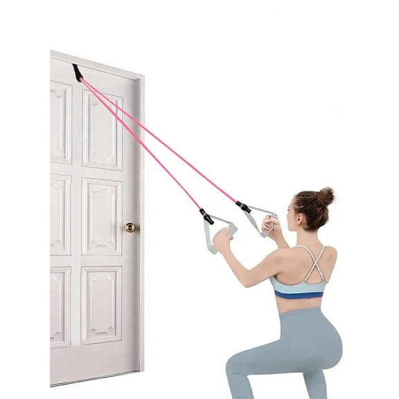 2 Pack Detachable Door Anchor Resistance Bands, Multifunctional Pull Up Exercise Tension Rope for Chest Arm Full Body Home Gym Workout, 2 Pcs