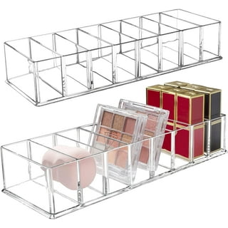 SpaceHacks 2 Pack Stackable Makeup Organizer and Storage, Acrylic  Organizers，Clear Plastic Storage Drawer with Handles for Vanity, Undersink,  Kitchen