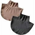 thumbnail image 1 of 2 Pack Detachable Turtleneck Dickey Collar Half Blouse Pullover False Collar for Women, 1 of 8