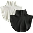 thumbnail image 1 of 2 Pack Detachable Turtleneck Dickey Collar Half Blouse Pullover False Collar for Women, 1 of 5