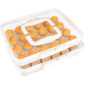2 Pack Deviled Egg Containers with Lid and Thick Handle -White