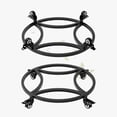 thumbnail image 1 of 2 Pack Dia.18.1" x 3.5" H Round Plant Caddy with Wheels, Fully Assembled, Heavy Duty Construction, 300 Lbs Capacity, Load-Bearing Wheels with Brakes, No Installation Required, 1 of 9