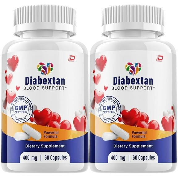 (2 Pack) Diabextan Supplement, Diabextan Blood Support Pills, Diabextan Extra Strength Formula, Diabextan Advanced Formula Capsules, Diabextan Natural Blood Sugar Support Pills (120 Capsules)