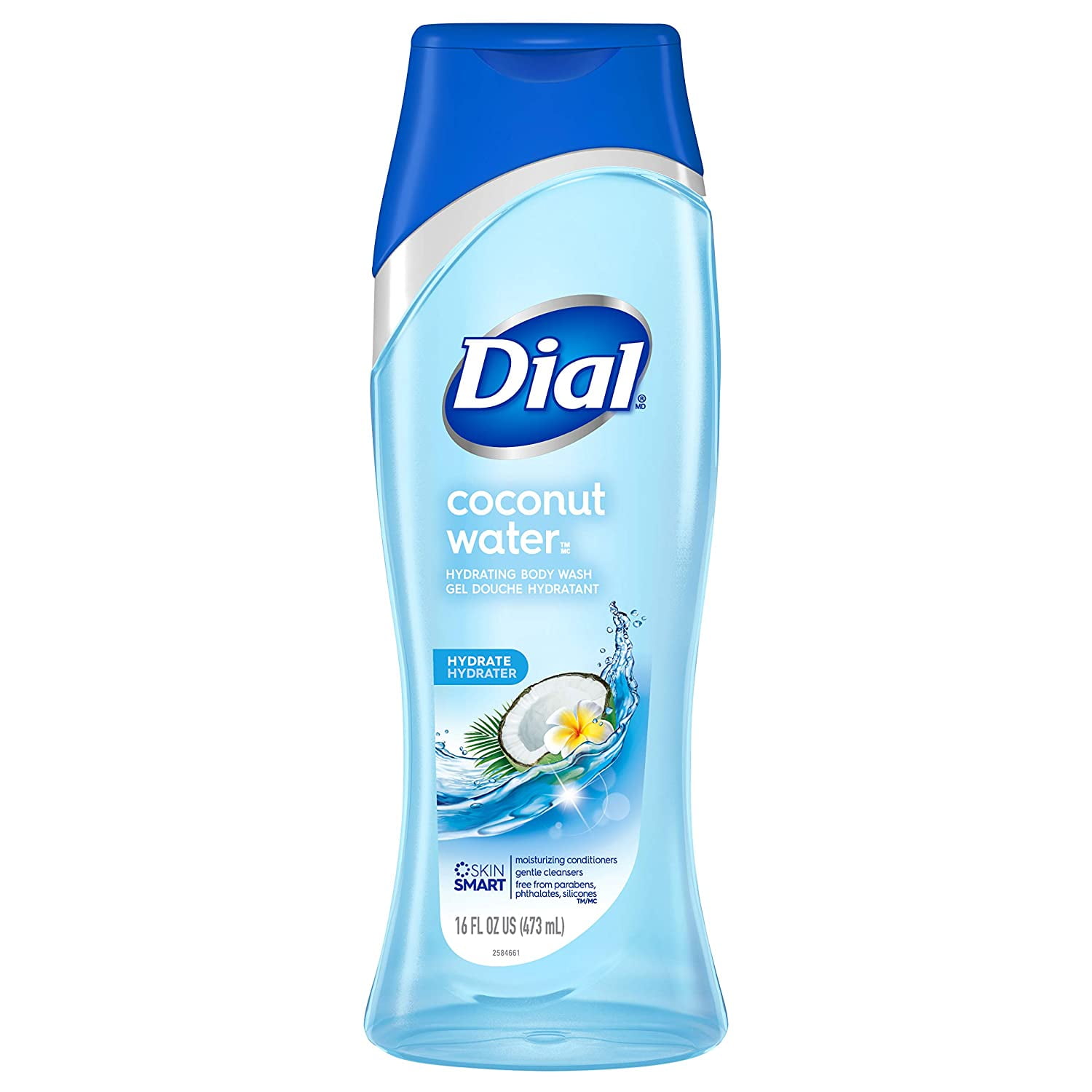 2 Pack Dial Hydrating Body Wash, Coconut Water, 16 Fl Oz (473ml) each