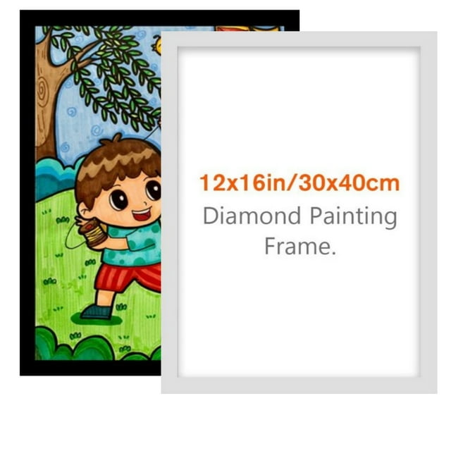 2 Pack Diamond Art Frames, Frames for 12x16in/30x40cm Diamond Canvas