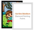 thumbnail image 1 of 2 Pack Diamond Art Frames, Frames for 12x16in/30x40cm Diamond  Canvas, Magnetic Diamond Art Frame Self-Adhesive for Diamond Art Display and Protection, Home Wall Office Decor(Silver), 1 of 9