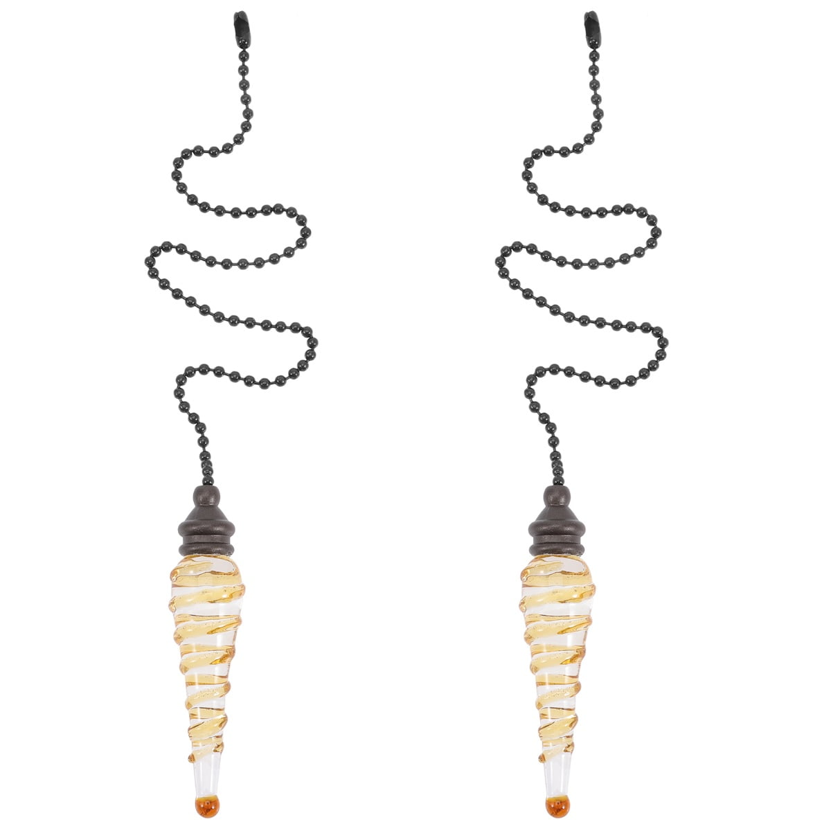 2 Pack Diamond Decor Light Pulls for Bathroom Glass Ceiling Fan Chains ...