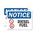 thumbnail image 1 of (2 Pack) Diesel Fuel OSHA Notice Sign 7 Inch X 5 Inch Vinyl Label Decal Sticker Weather Resistant, UV Protected for Workplace, Business, and Construction Site, Made in the USA, 1 of 7