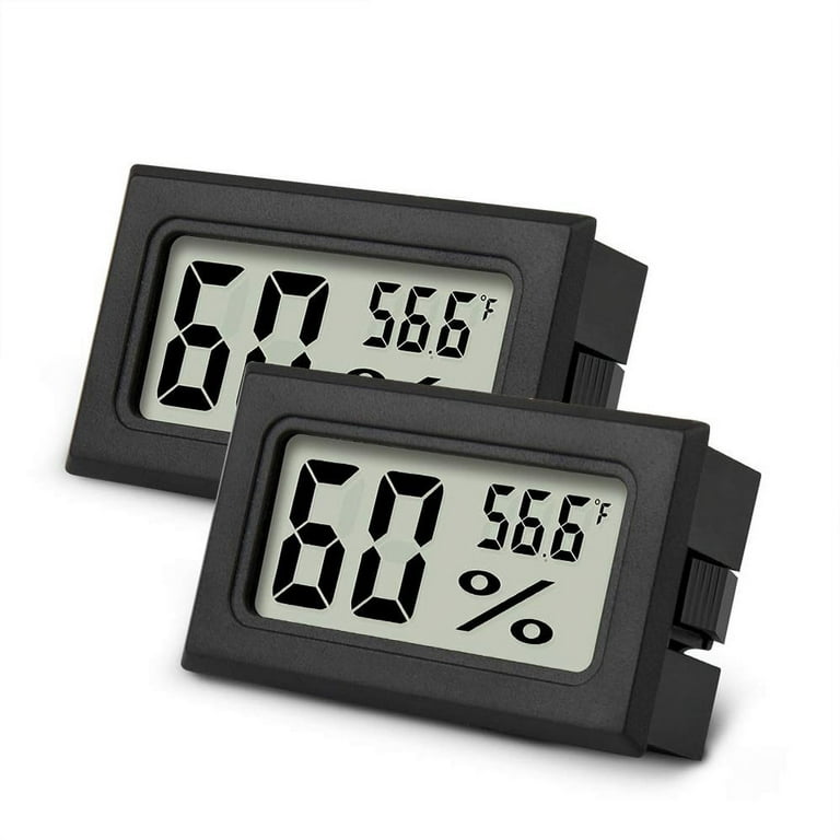 2-Pack Digital Humidity Monitor Hygrometer Thermometer, Indoor Room Home  Temperature Humidity Monitor, Humidity Humidifier Monitor Gauge Meter Reader  for Home, Office, Baby Room & Greenhouse 