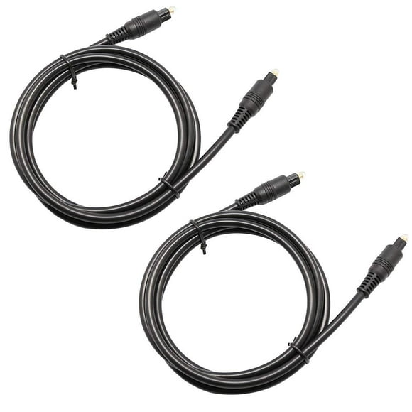 2 Pack Digital Optical Audio Cable - 6 Feet, DaKuan Home Theater Fiber Optic Toslink Male to Male Gold Plated Optical Cables (1.8 Meters) for Home Theater, Sound Bar, TV, PS4, Xbox