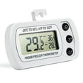 thumbnail image 1 of 2 Pack Digital Refrigerator Thermometer Fridge Freezer Room Thermometer Waterproof Large LCD Display Max/Min Record Function,White-2 Pack, 1 of 10