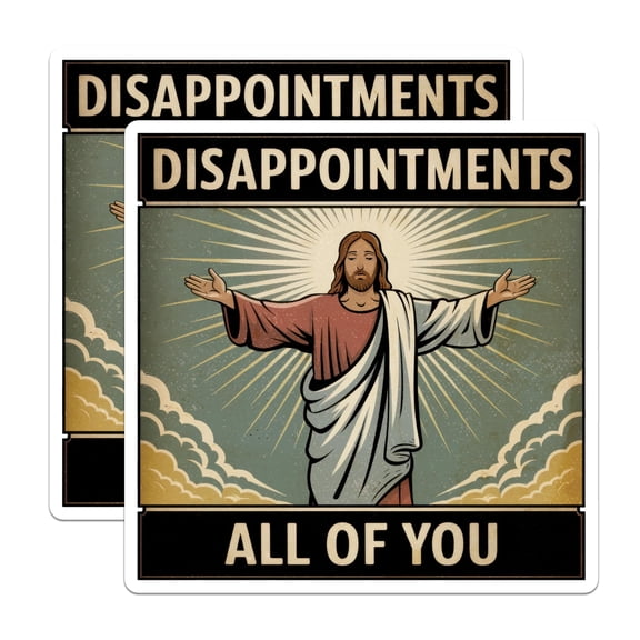 (2 Pack) Disappointments All of You Magnets - Funny Motivational Magnets - Inspirational Office Decor Magnets - 5" On Longest Side - for Cars, Refrigerators, Toolboxes, Lockers - Made in USA BMCS3435