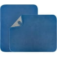 thumbnail image 1 of 2 Pack Dish Drying Mat, 20 X 15 Inch Ultra Absorbent Microfiber Dishes Drainer Mats, Large Size Dish Drying Pad for Kitchen Counter, Coffee, Rack, Under Sink, Countertops, Pinstripe(Blue), 1 of 9