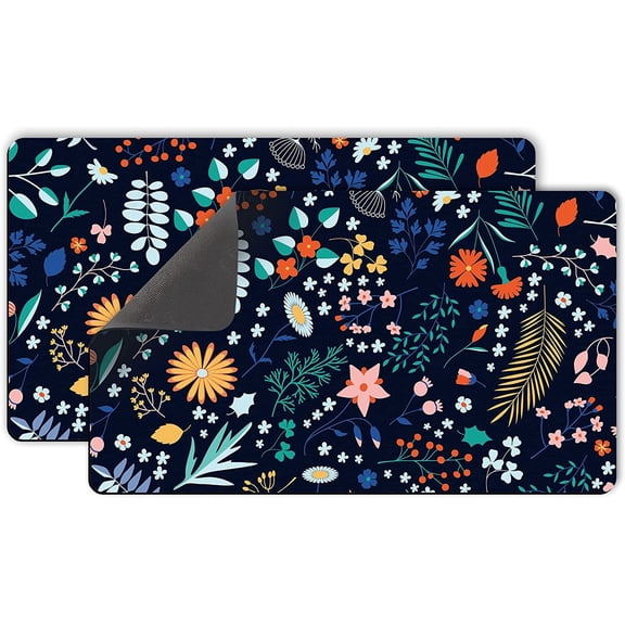 2 Pack Dish Drying Mat Drying Mat for Kitchen Counter, Coffee Mat Coffee Maker Mat Dish Drying Mats for Kitchen Counter 19.5x12Inch Dish Drying Pad Ultra Absorbent and Non-Slip Coffee Machine Mat