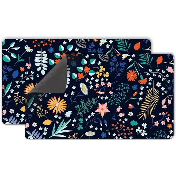2 Pack Dish Drying Mat Drying Mat for Kitchen Counter, Coffee Mat Coffee Maker Mat Dish Drying Mats for Kitchen Counter 19.5x12Inch Dish Drying Pad Ultra Absorbent and Non-Slip Coffee Machine Mat