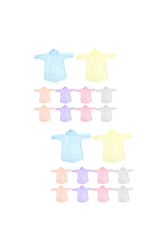 2 Pack Disposable Poncho Clear Rain Jackets Travel Child Water Proof Pvc 130X84X0.1CM