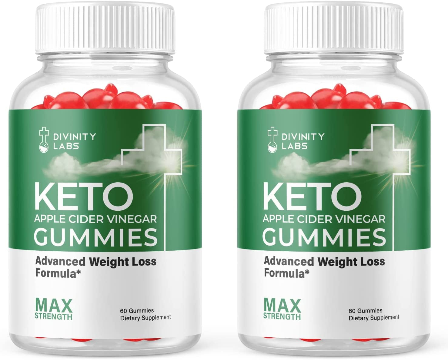 (2 Pack) Divinity Labs Keto ACV Gummies Supplement for Weight Loss