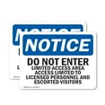thumbnail image 1 of (2 Pack) Do Not Enter Limited Access Area Access OSHA Notice Sign 5 Inch X 3.5 Inch Vinyl Label Decal Sticker Weather Resistant, UV Protected for Workplace, Business, and Construction, 1 of 7