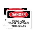 thumbnail image 1 of (2 Pack) Do Not Leave Vehicle Unattended While OSHA Danger Sign, 1 of 7