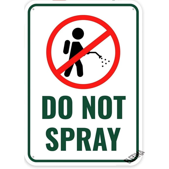 2 Pack Do Not Spray Sign,8 x 12 Inches - Aluminum - No Spray Pesticide Sign