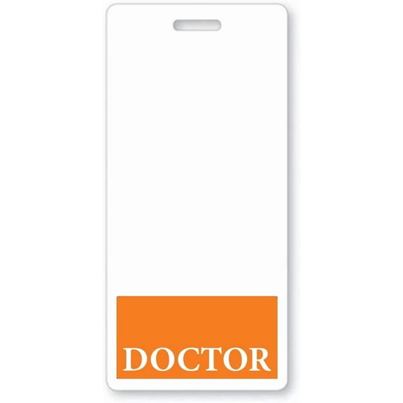 2 Pack - Doctor Badge Buddy - Heavy Duty Vertical Badge Buddies for Doctors - Spill & Tear Proof Cards - 2 Sided USA Printed Quick Role Identifier ID Tag Backer by Specialist ID