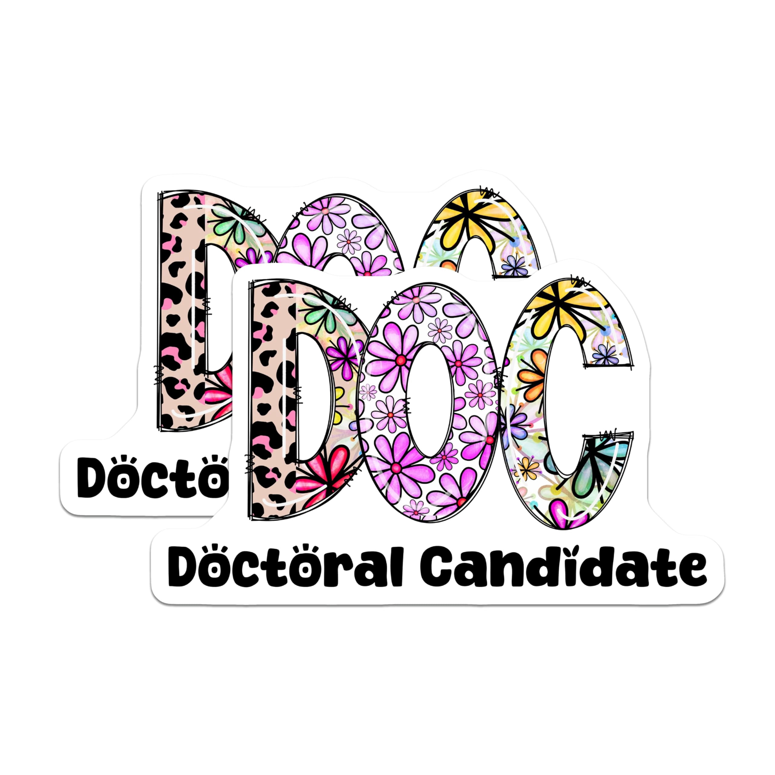 (2 Pack) Doctoral Candidate Stickers - Funny Graduation - Doctor of ...