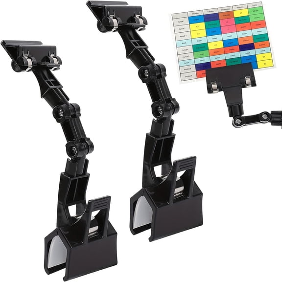 2 Pack Document Holder Adjustable for Typing Flexible Documents Holder Foldable Paper Copy Holder Clip Rotatable Handy Artist Supplies Holder for Computer Monitor Canvas Clamp